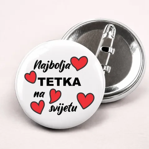 Најбоља тетка - Беџеви – артикл са принтом