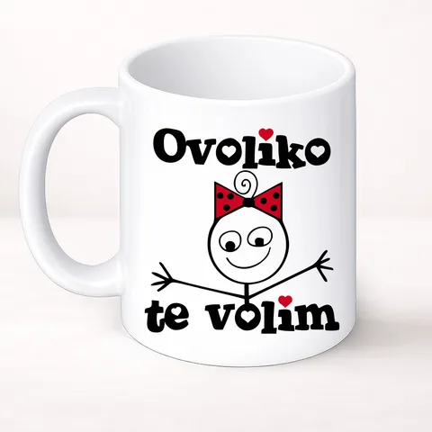 Оволико те волим - Она - Шоља Цлассиц – артикл са принтом