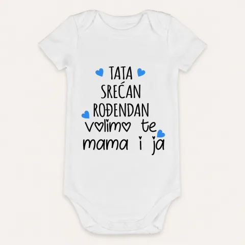 Tata srećan ti rođendan! Volimo te mama i ja - Bebi bodi – izdelek sa printom