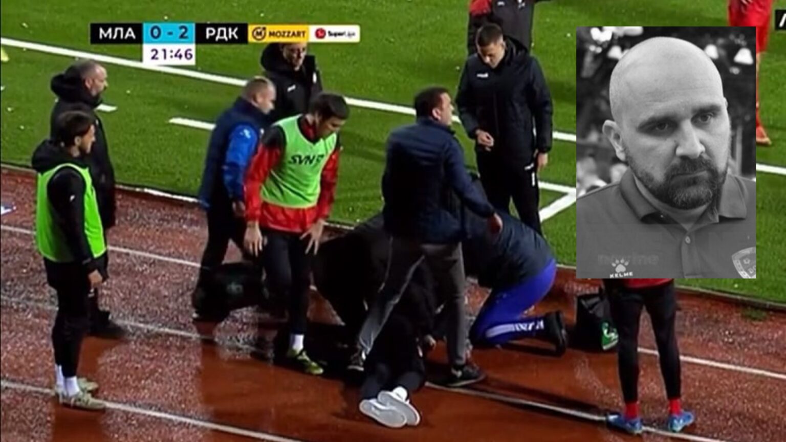 Mladen Žižović preminuo nakon što se srušio pored klupe tokom utakmice