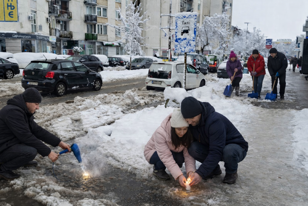 Snježni haos u Bijeljini: Fen, svijeća, vozić i dobra volja jači od grtalice