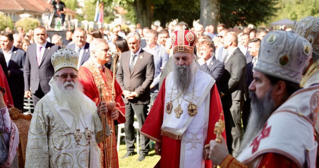 Sjećanje na žrtve Podrinja i Birča: Patrijarh služi liturgiju Foto: Srna