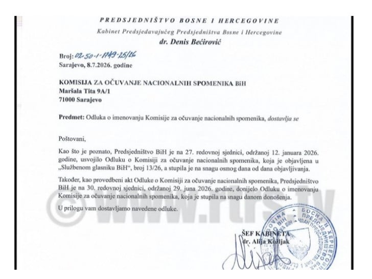 Diplomatski skandal: Bećirović pokušao da obmane i UNESKO Foto: Diplomatski skandal: Bećirović pokušao da obmane i UNESKO