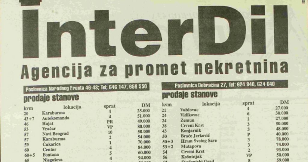 Isplivao cjenovnik stanova iz 1994: Je li tada bilo lakše kupiti nekretninu u Beogradu? Foto: Društvene mreže
