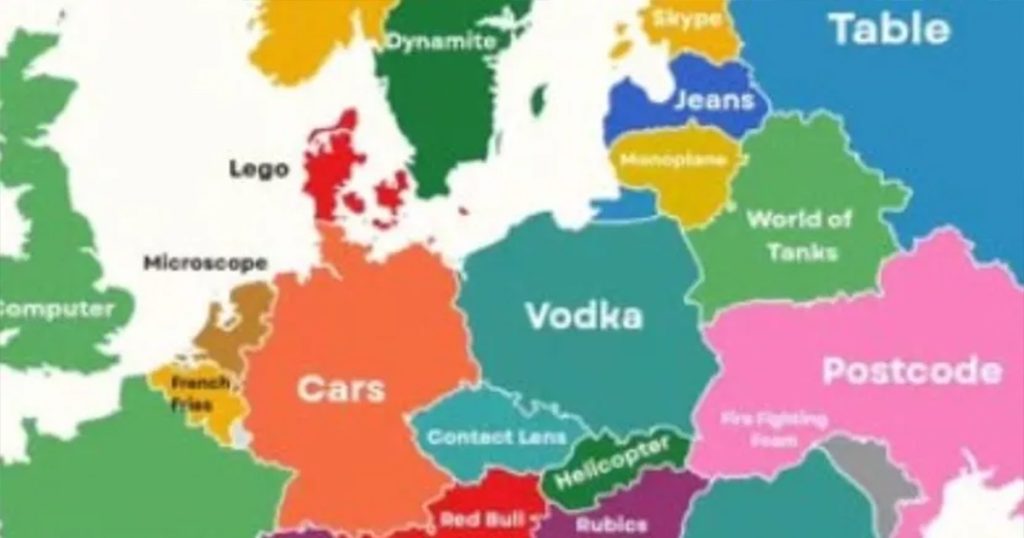 Nova mapa Evrope: Uz Srbiju piše „daljinski upravljač“, uz Hrvatsku „ništa“ Foto: Screenshot