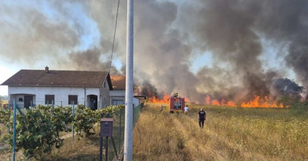 Veliki požar kod Laktaša: Izgorio objekat, evakuisani mještani (VIDEO) Foto: RTRS