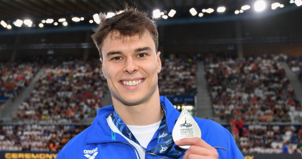 Srebrna medalja za Srbiju: Andrej Barna vicešampion Evope Foto: Plivački savez Srbije